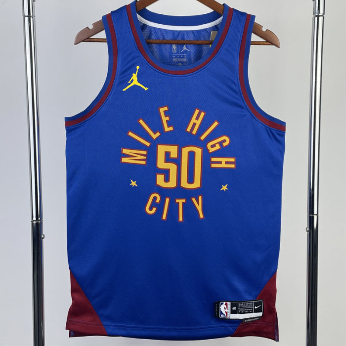 22-23 Nuggets GORDON #50 Blue Top Quality Hot Pressing NBA Jersey (Trapeze Edition) 飞人版