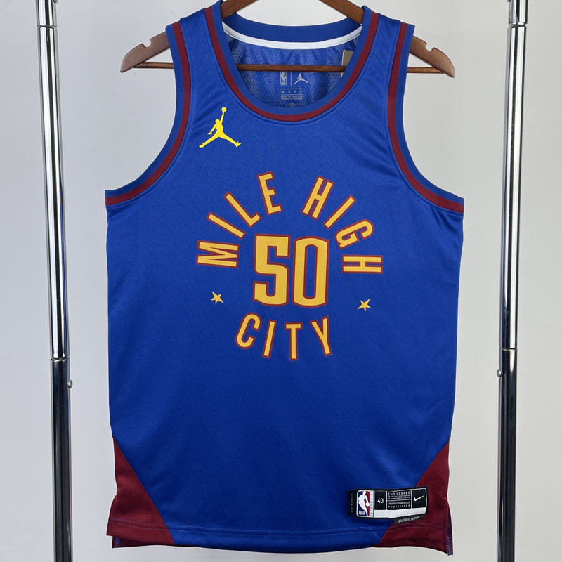 22-23 Nuggets GORDON #50 Blue Top Quality Hot Pressing NBA Jersey (Trapeze Edition) 飞人版
