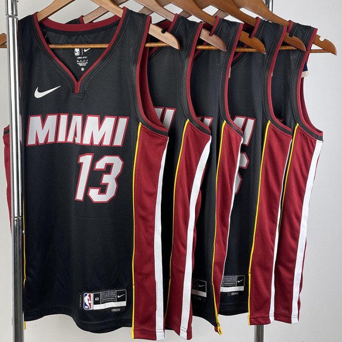 22-23 HEAT ADEBAYO #13 Black Top Quality Hot Pressing NBA Jersey (V领）