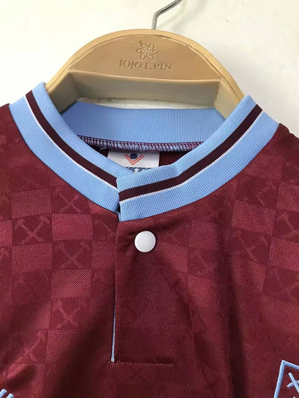 1989-1990 West Ham Home Retro Soccer Jersey