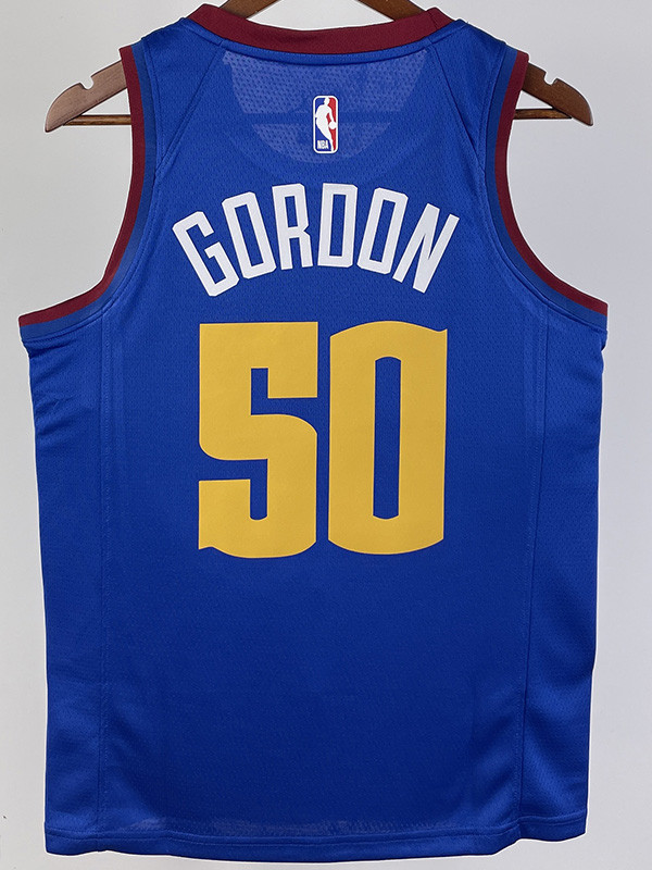 20-21 Nuggets GORDON #50 Blue Top Quality Hot Pressing NBA Jersey (Trapeze Edition) 飞人版