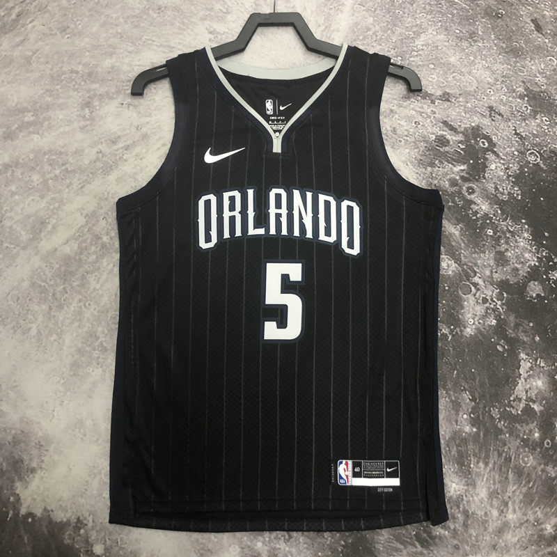 22-23 Magic BANCHERO #5 Black Top Quality Hot Pressing NBA Jersey