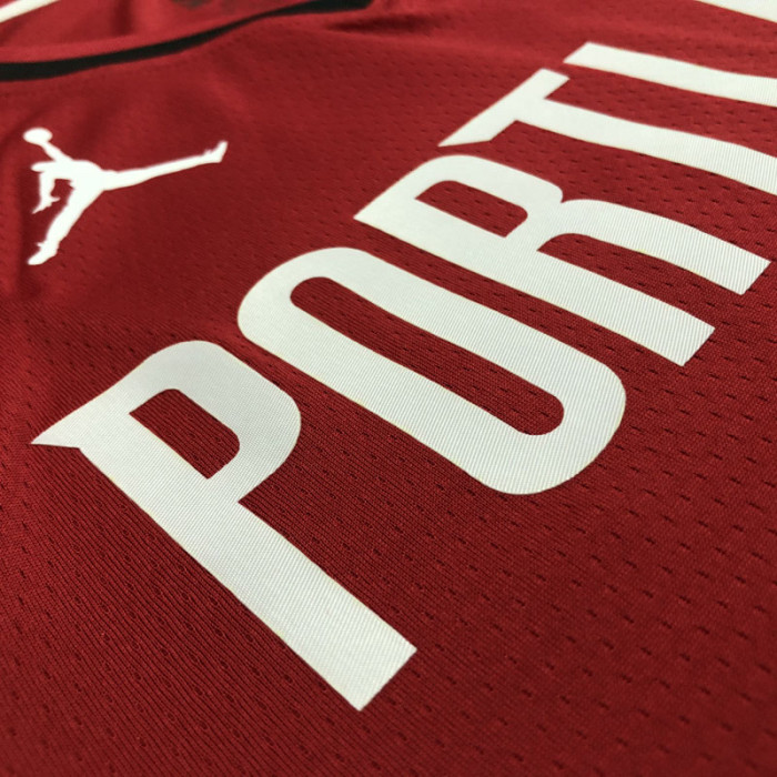 Trail Blazers McCOLLUM #３Red Trapeze Edition Top Quality Hot Pressing NBA Jersey