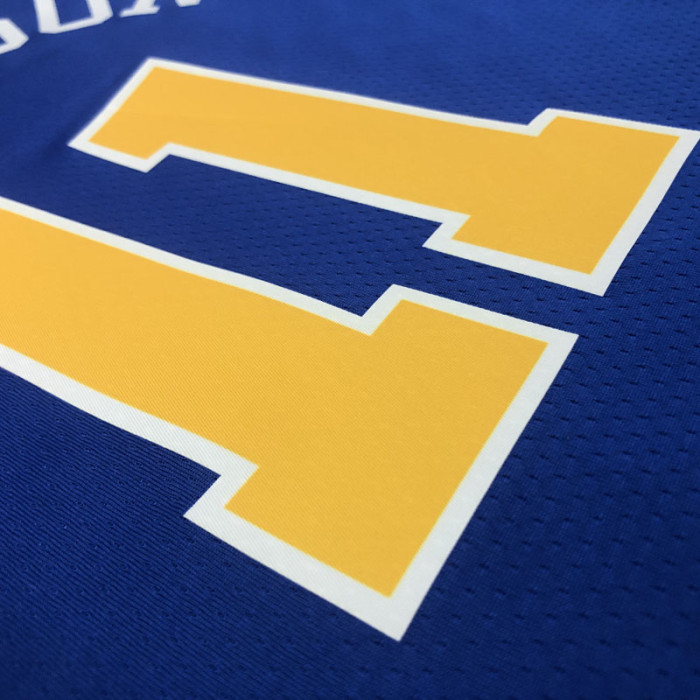 22-23 WARRIORS THOMPSON #11 Blue Top Quality Hot Pressing NBA Jersey (Retro Logo)