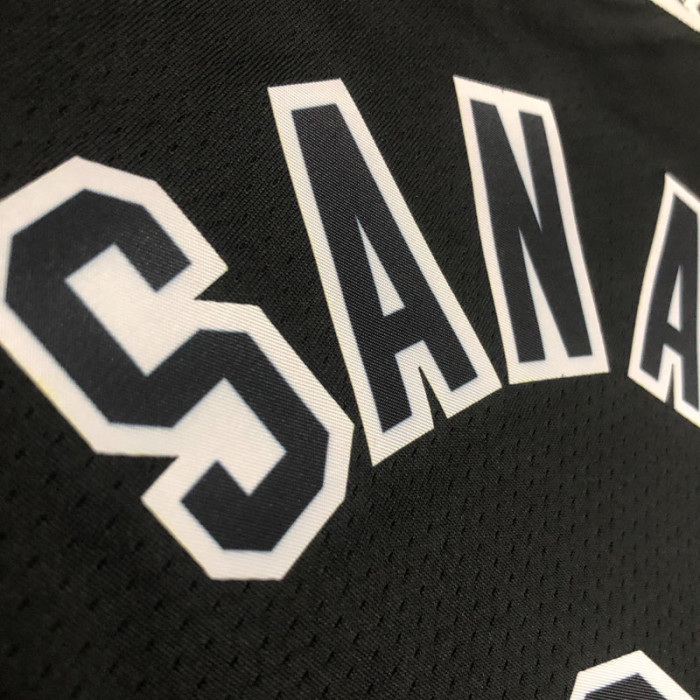 22-23 SA Spurs LEONARD #2 Black Top Quality Hot Pressing NBA Jersey (Retro Logo)