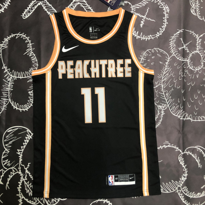 HAWKS YOUNG #11 Black Top Quality Hot Pressing NBA Jersey