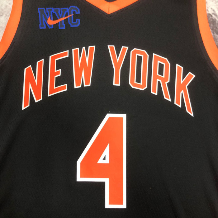 22-23 KNICKS ROSE #4 Black City Edition Top Quality Hot Pressing NBA Jersey
