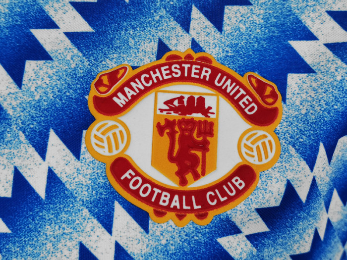 1991-1992 Man Utd Away Long Sleeve Retro Soccer Jersey 长袖