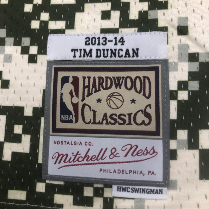 2013-14 SA Spurs DUNCAN #21 Green CamouflageTop Quality Hot Pressing NBA Jersey (迷彩）