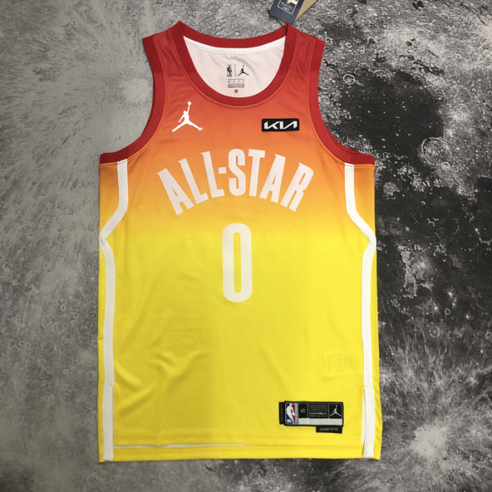 2023 ALL STAR LILIARD #0 Yellow Top Quality Hot Pressing NBA Jersey (全明星)