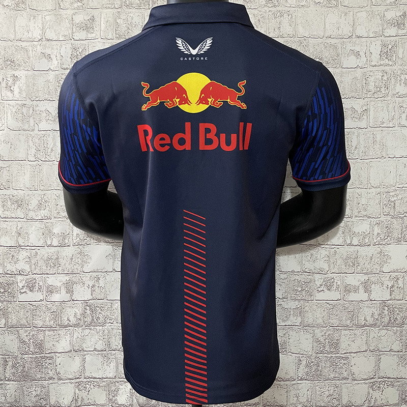 2023 F1 Red Bull #1 Royal Blue Polo Red Racing Suit(有领1号)