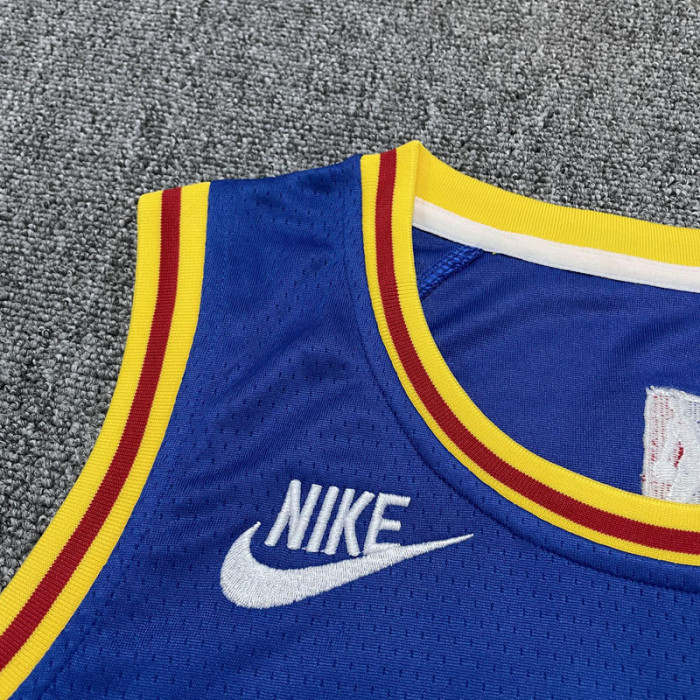 Warriors POOLE #3 Blue 75th Anniversary Retro NBA Jersey