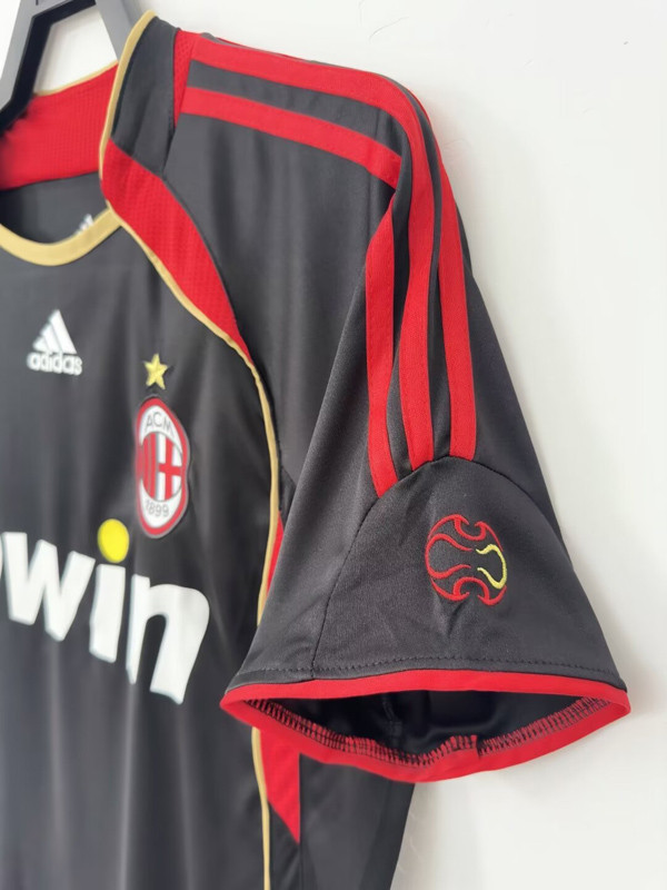 2006-2007 ACM Away Black Retro Soccer Jersey