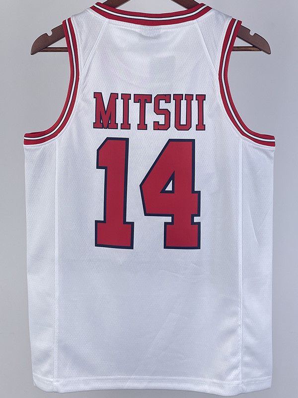 2023 SHOHOKU MITSUI #14 White Top Quality Hot Pressing NBA Jersey
