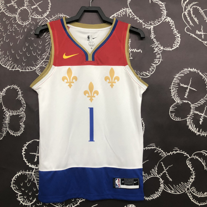 2020 Pelicans WILLIAMSON #1 White City Edition Top Quality Hot Pressing NBA Jersey