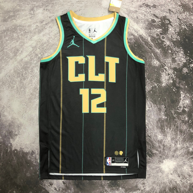 22-23 HORNETS OUBRE JR. #12 Black City Edition Top Quality Hot Pressing NBA Jersey