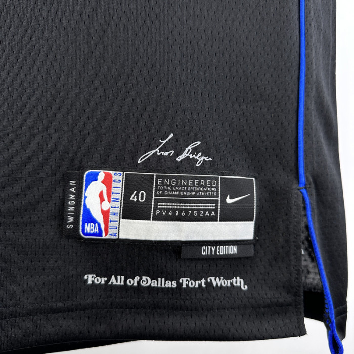 23-24 Dallas Mavericks DONCIC #77 Black City Edition Top Quality Hot Pressing NBA Jersey(V领)