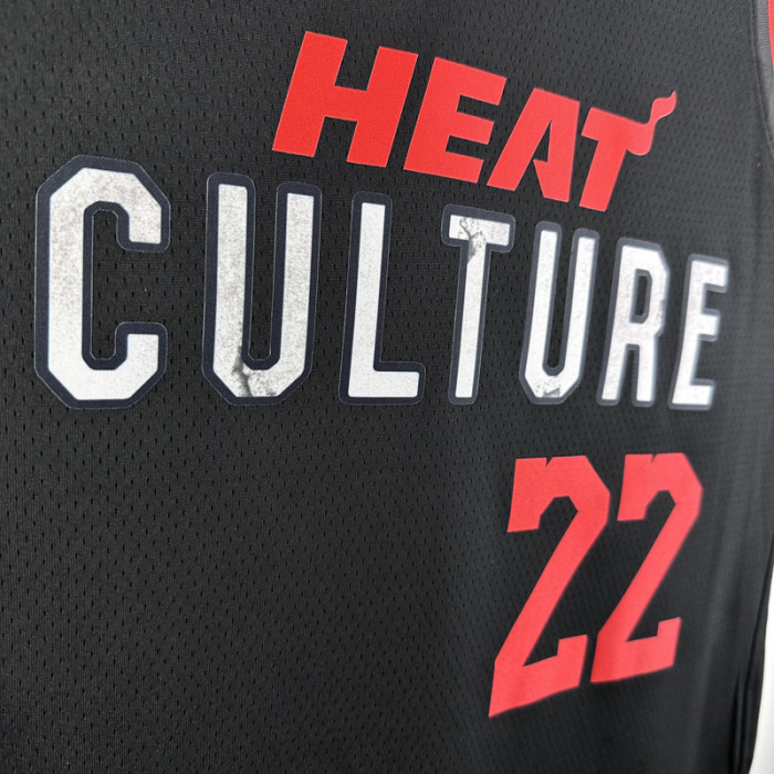 23-24 HEAT BUTLER #22 Black City Edition Top Quality Hot Pressing NBA Jersey (V领）