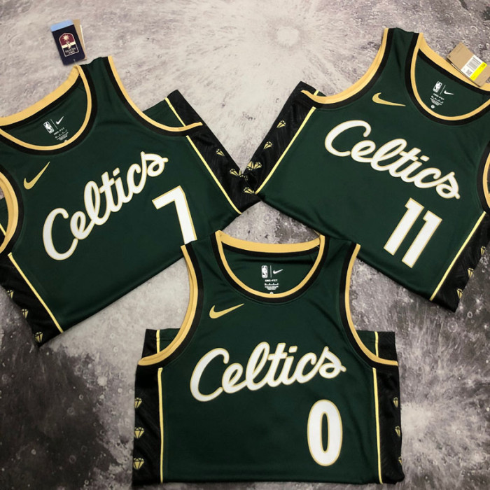 22-23 Celtics TATUM #0 Green City Edition Top Quality Hot Pressing NBA Jersey