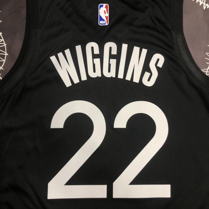 2020 Warriors WIGGINS #22 Black Grey Top Quality Hot Pressing NBA Jersey