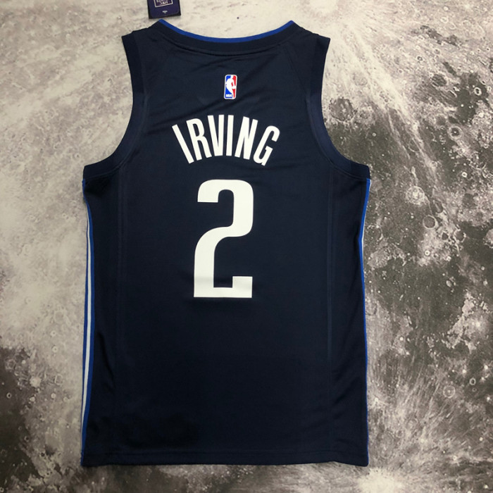 2021 Dallas Mavericks IRVING #2 Black Top Quality Hot Pressing NBA Jersey (Trapeze Edition)