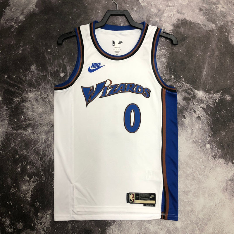 22-23 Wizards ARENAS #0 White Top Quality Hot Pressing NBA Jersey (Retro Logo)