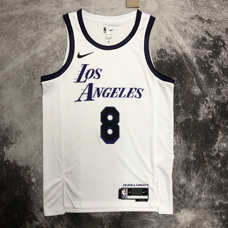22-23 LAKERS BRYANT #8 White City Edition Top Quality Hot Pressing NBA Jersey