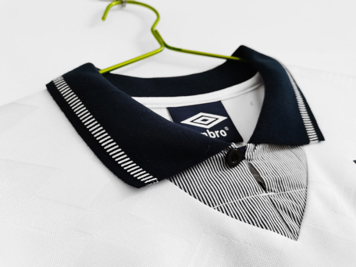 1990 England Home Retro Soccer Jersey