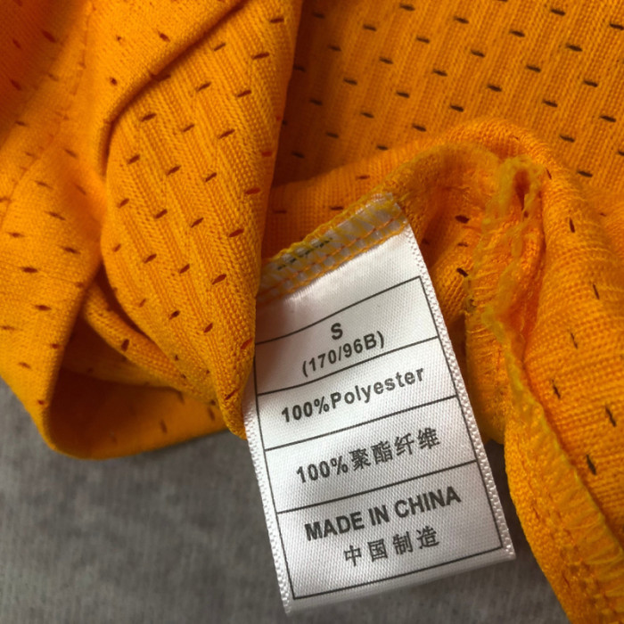 1984-85 LAKERS JOHNSON #32 Yellow Retro Top Quality Hot Pressing NBA Jersey(圆领)