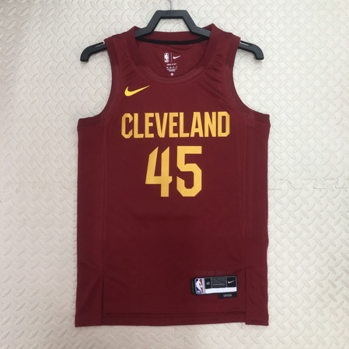 22-23 Cleveland Cavaliers MITCHELL #45 Red Top Quality Hot Pressing NBA Jersey
