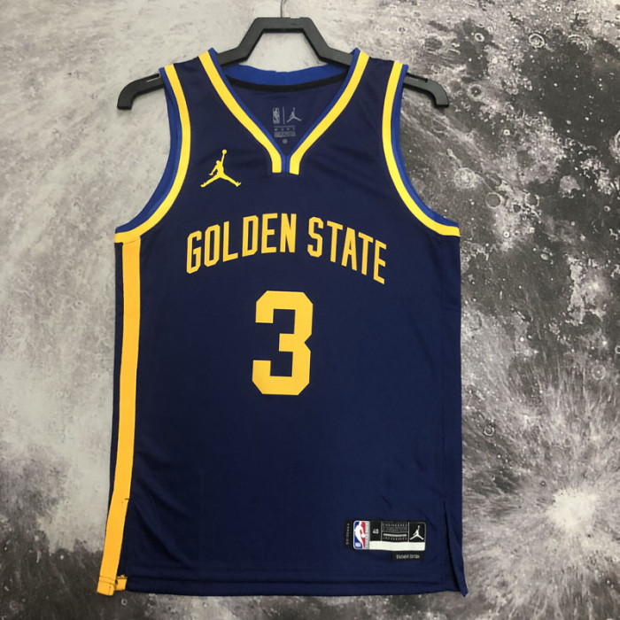 22-23 WARRIORS POOLE #3 Dark blue Top Quality Hot Pressing NBA Jersey (Trapeze Edition)