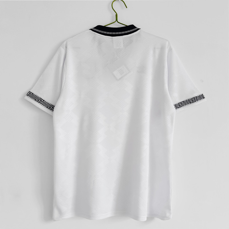 1990 England Home Retro Soccer Jersey