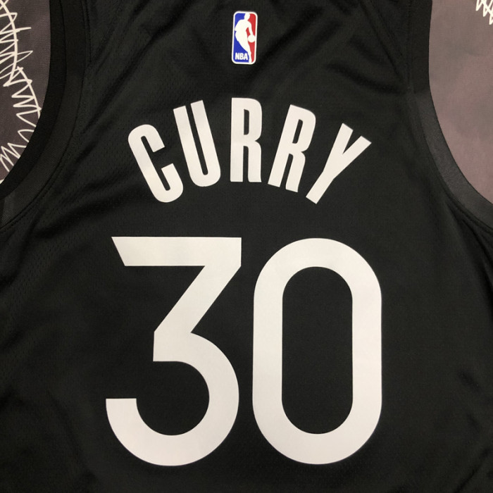 2020 Warriors CURRY #30 Black Grey Top Quality Hot Pressing NBA Jersey