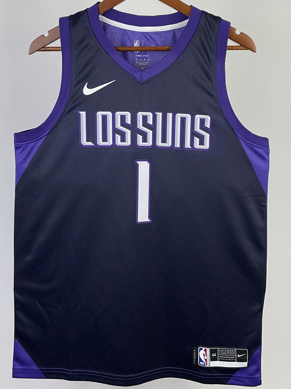 2017-18 SUNS BOOKER #1 Royal Blue City Edition Top Quality Hot Pressing NBA Jersey