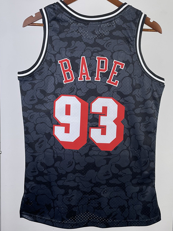2023 HEAT & BAPE #93 Black Top Quality Hot Pressing NBA Jersey