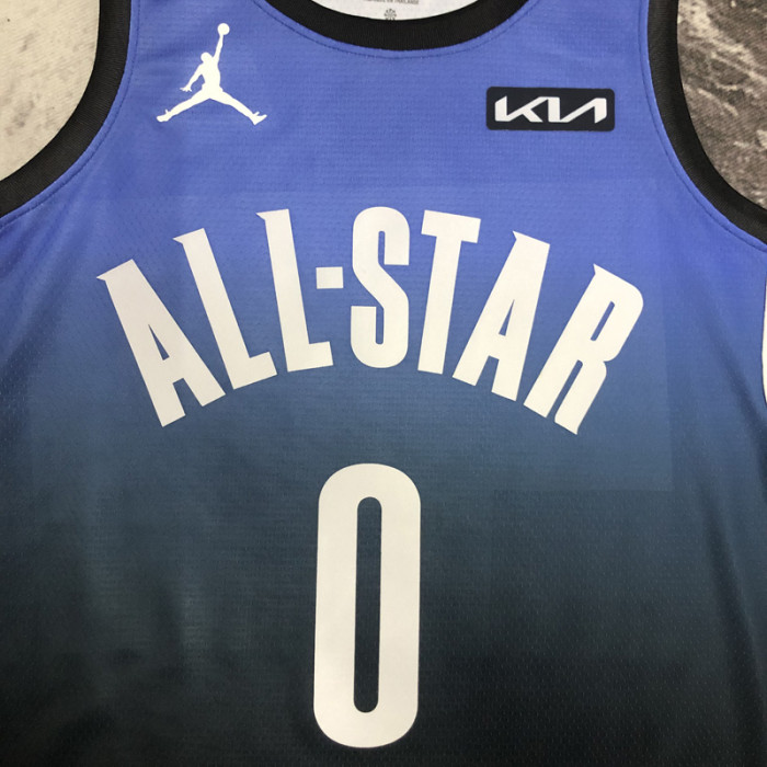 2023 ALL STAR HALIBURTON #0 Blue Top Quality Hot Pressing NBA Jersey (全明星)