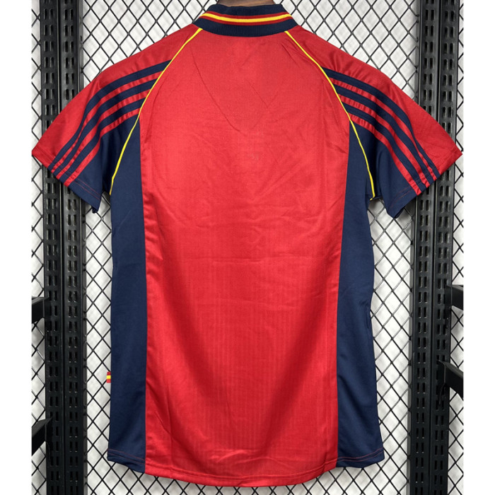 1998 Spain Home Retro Soccer Jersey