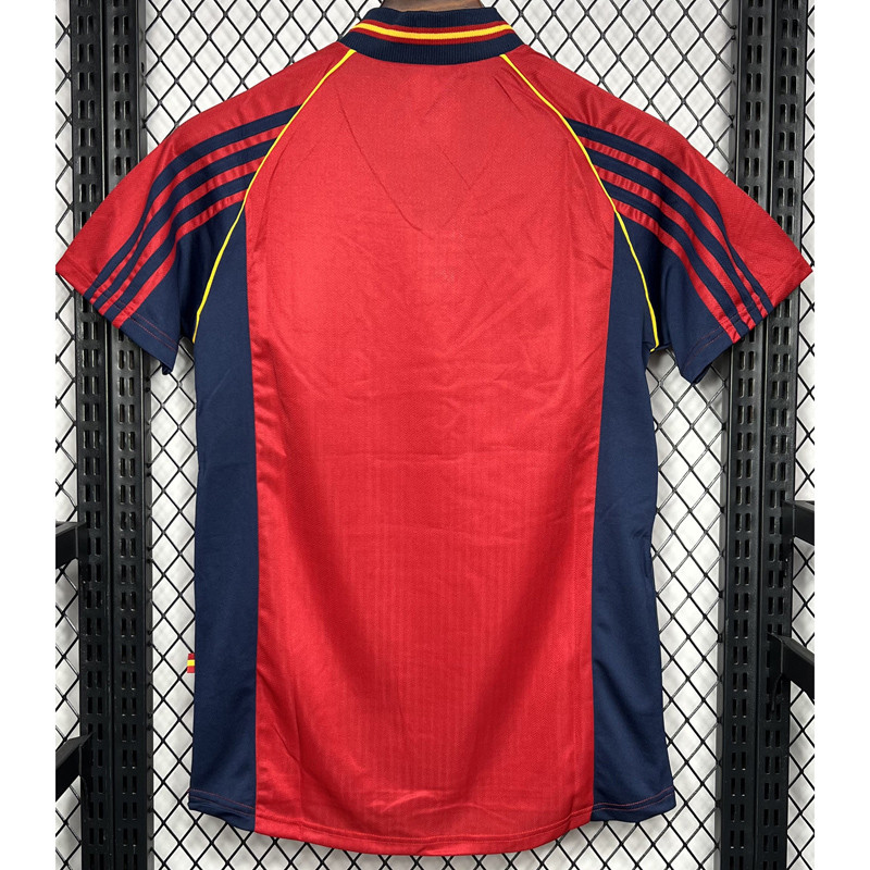 1998 Spain Home Retro Soccer Jersey