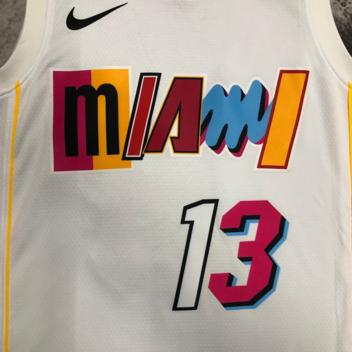 22-23 HEAT ADEBAYO #13 White City Edition Top Quality Hot Pressing NBA Jersey