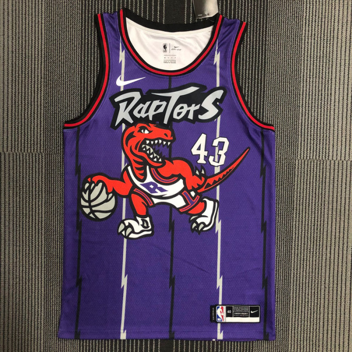 Raptors SIAKAM #43 Purple Retro Top Quality Hot Pressing NBA Jersey