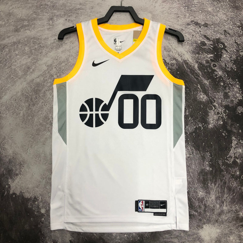 22-23 JAZZ CLARKSON #00 White Top Quality Hot Pressing NBA Jersey