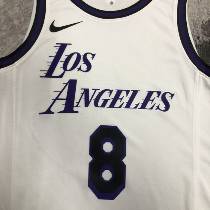 22-23 LAKERS BRYANT #8 White City Edition Top Quality Hot Pressing NBA Jersey