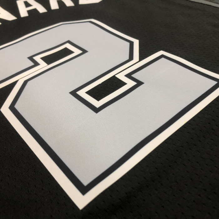 22-23 SA Spurs LEONARD #2 Black Top Quality Hot Pressing NBA Jersey (Trapeze Edition)