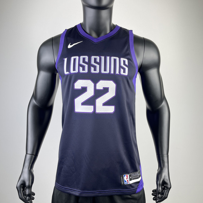 2017-18 SUNS AYTON #22 Royal Blue City Edition Top Quality Hot Pressing NBA Jersey