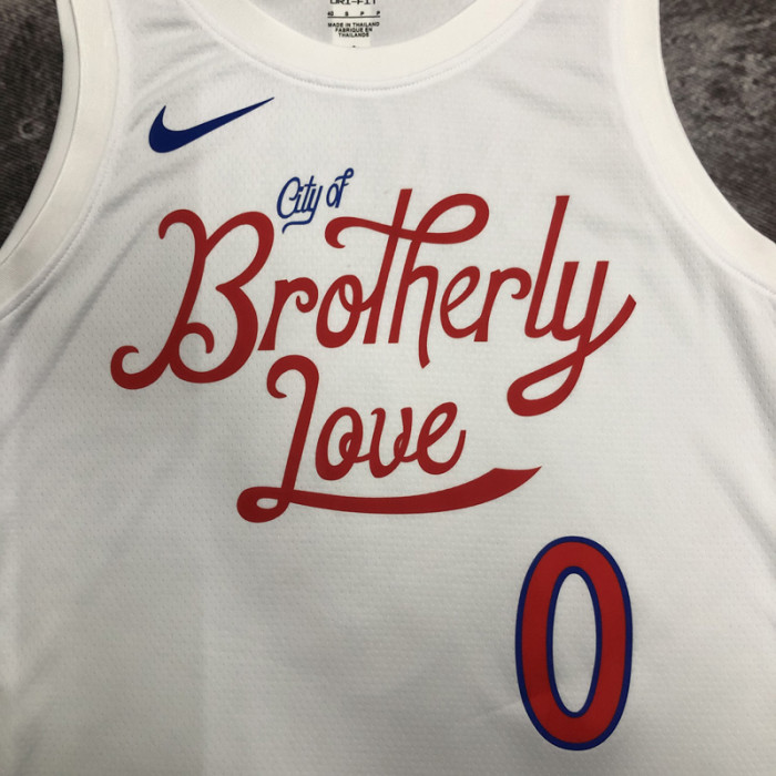 22-23 76ERS MAXEY #0 White City Edition Top Quality Hot Pressing NBA Jersey