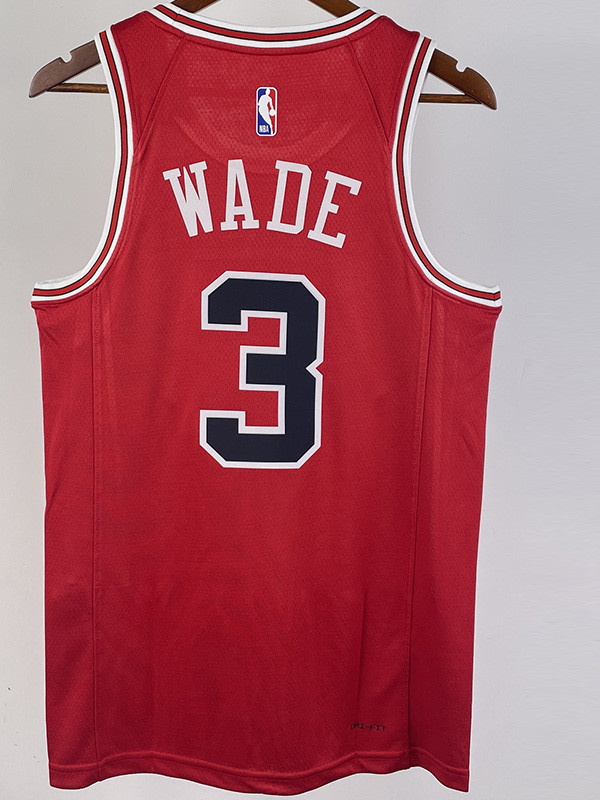 22-23 BULLS WADE #3 Red Top Quality Hot Pressing NBA Jersey