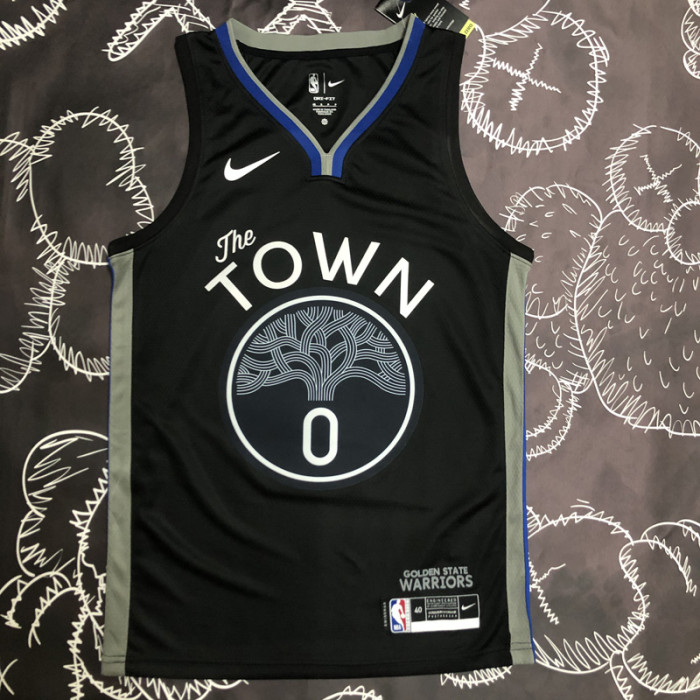 2020 Warriors PAYTON II #0 Black Grey Top Quality Hot Pressing NBA Jersey