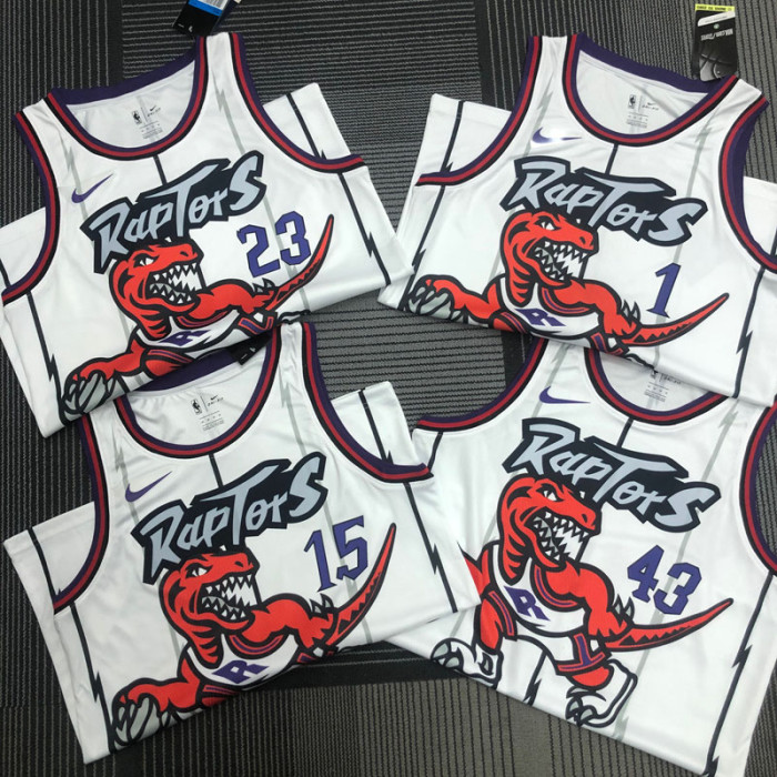 Raptors McGRADY #1 White Retro Top Quality Hot Pressing NBA Jersey