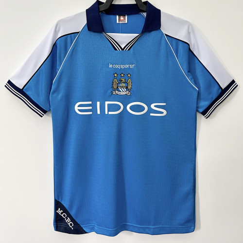1999-2001 Man City Home Retro Soccer Jersey