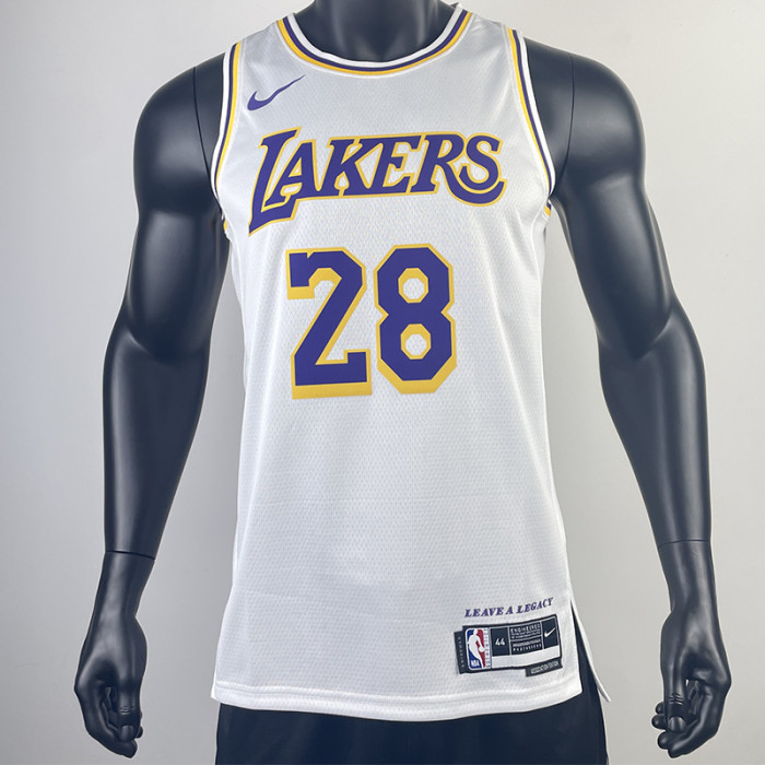 22-23 LAKERS HACHIMURA #28 White Top Quality Hot Pressing NBA Jersey(圆领)